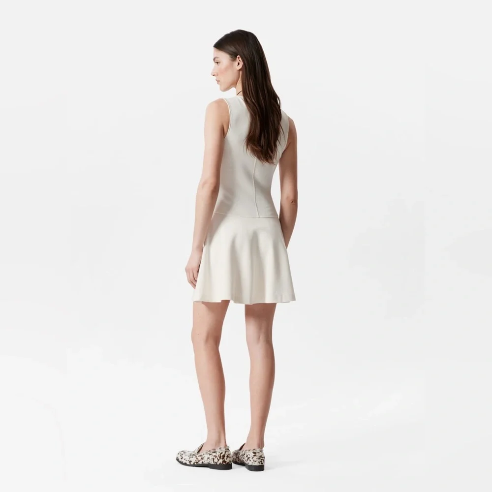 & Other Stories SLEEVELESS A-LINE MINI DRESS SMALL IVORY